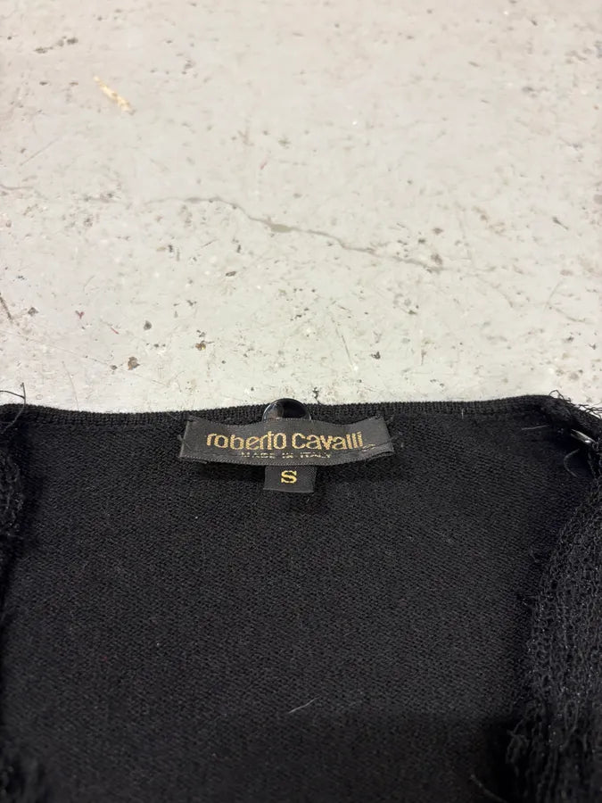 2000s Roberto Cavalli Strass Mohair Black Cardigan iwOWmmP 5