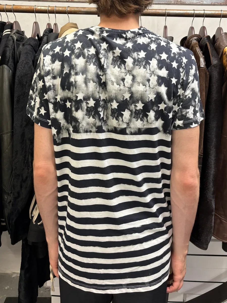 SS2018 Balmain Black & White Contemporary Flag Tee-Shirt IlgZpLE 2