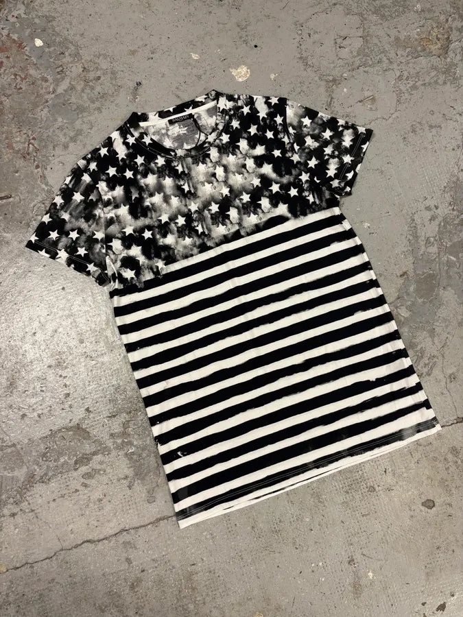 SS2018 Balmain Black & White Contemporary Flag Tee-Shirt IlgZpLE 3