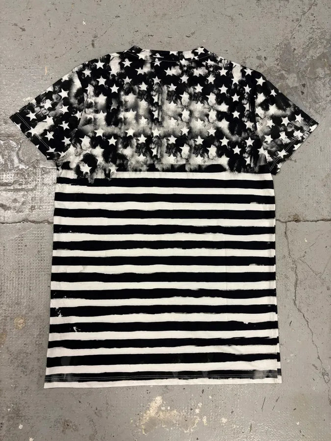 SS2018 Balmain Black & White Contemporary Flag Tee-Shirt IlgZpLE 5