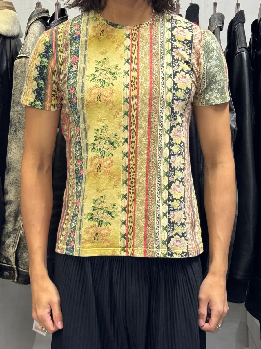 2000s Robero Cavalli Paper Paint T-Shirt BFFKGnu 2