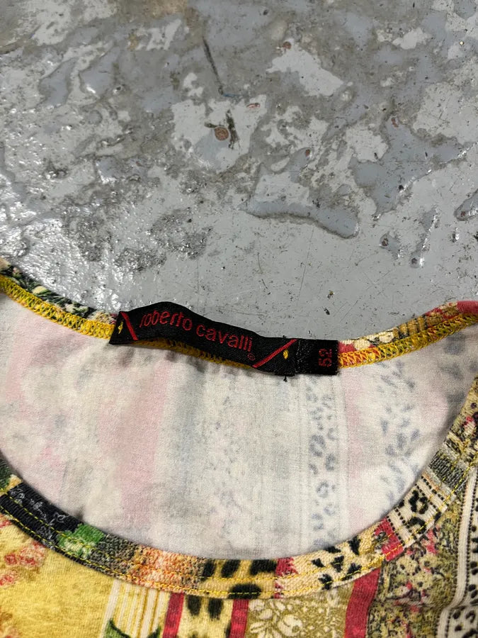 2000s Robero Cavalli Paper Paint T-Shirt BFFKGnu 6