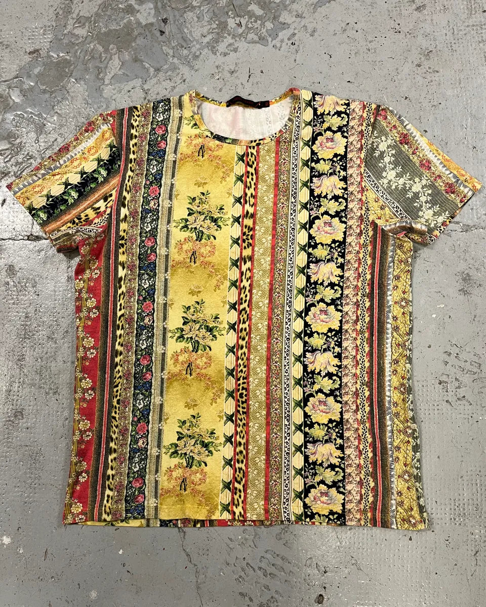 2000s Robero Cavalli Paper Paint T-Shirt BFFKGnu 0