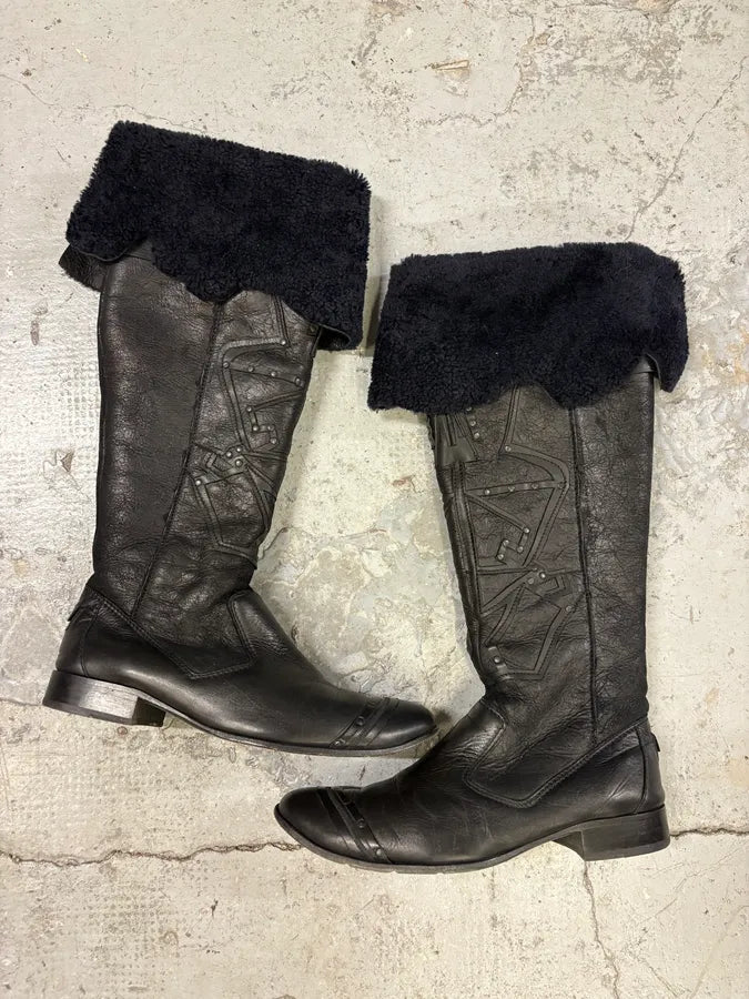 Marithé + François Girbaud Black Signature Ankle Leather Boots TsrDvov 1