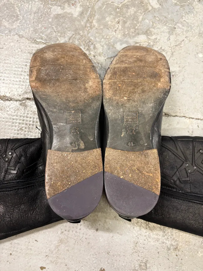 Marithé + François Girbaud Black Signature Ankle Leather Boots TsrDvov 5