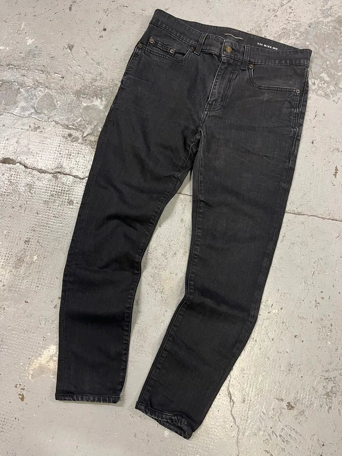 Saint Laurent Black Simple Denim Jeans ZMKPVFa 1