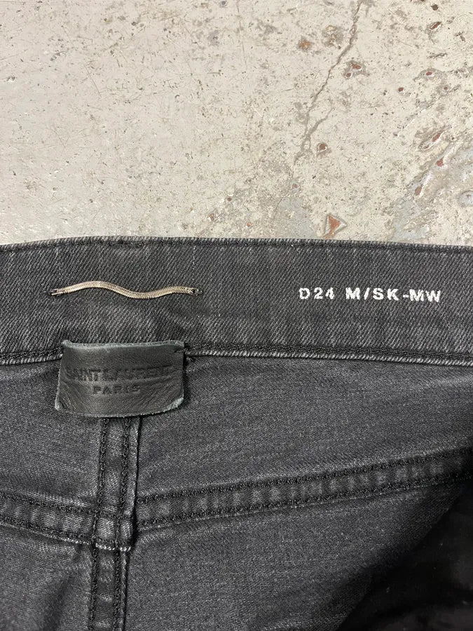 Saint Laurent Black Simple Denim Jeans ZMKPVFa 6