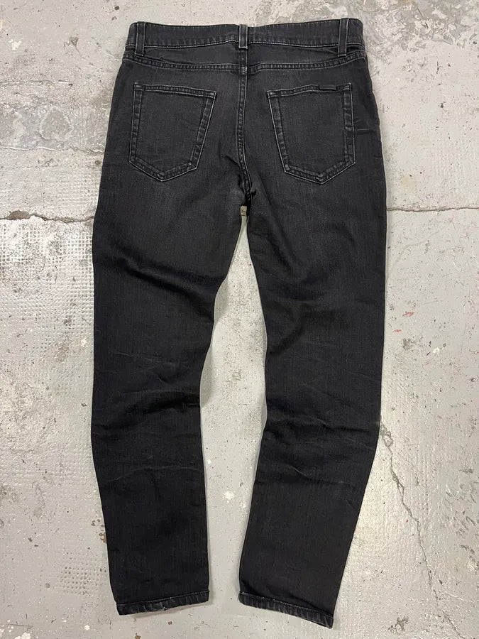 Saint Laurent Black Simple Denim Jeans ZMKPVFa 3