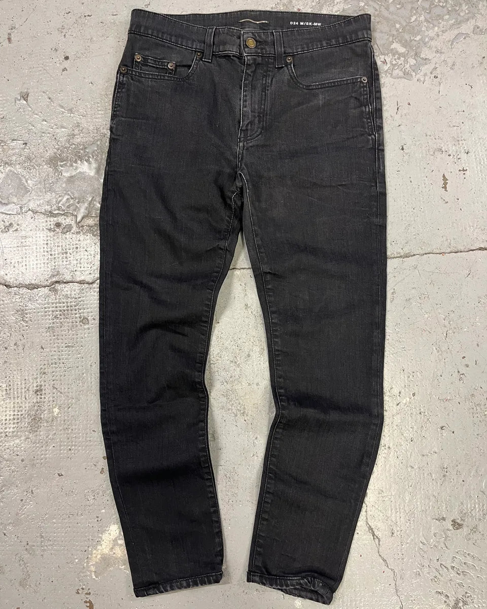 Saint Laurent Black Simple Denim Jeans ZMKPVFa 0