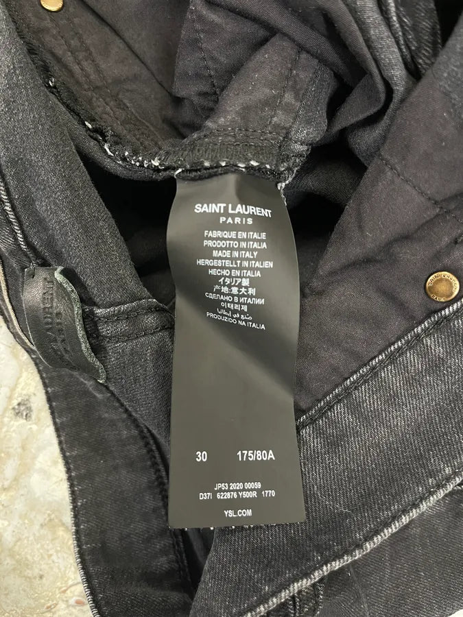 Saint Laurent Black Simple Denim Jeans ZMKPVFa 7