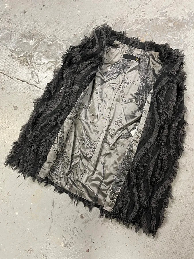 2000s Cavalli Black Feather Suit Jacket (S/M) zLwTjFC 5