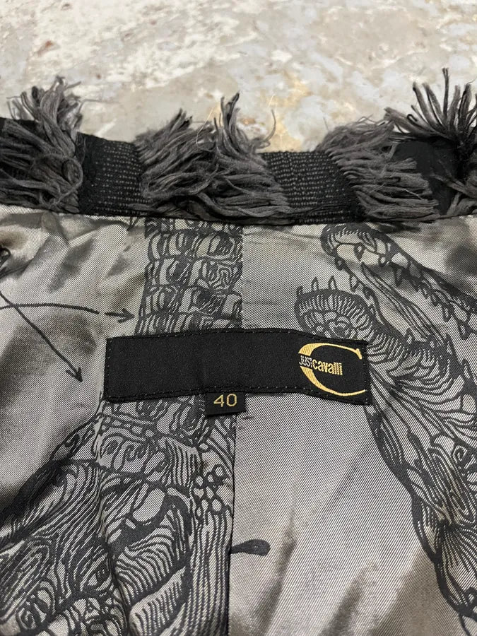 2000s Cavalli Black Feather Suit Jacket (S/M) zLwTjFC 7