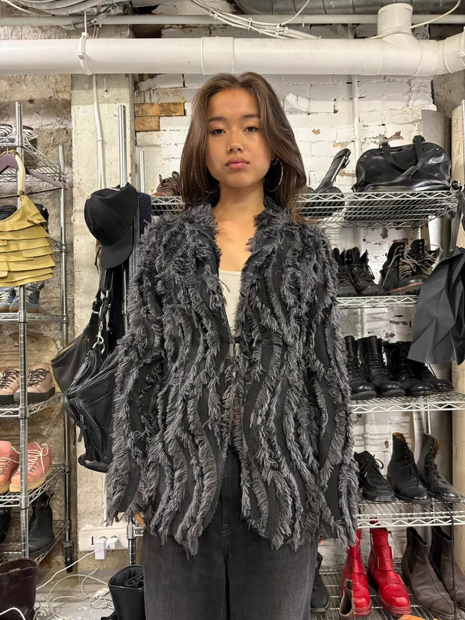 2000s Cavalli Black Feather Suit Jacket (S/M) zLwTjFC 0