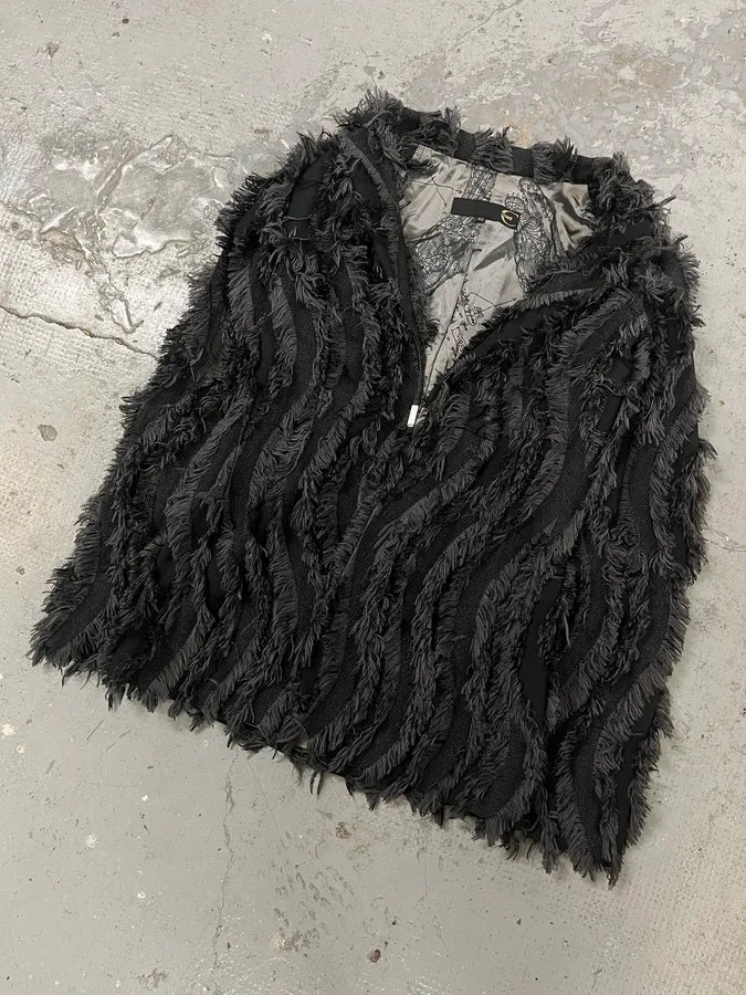 2000s Cavalli Black Feather Suit Jacket (S/M) zLwTjFC 4