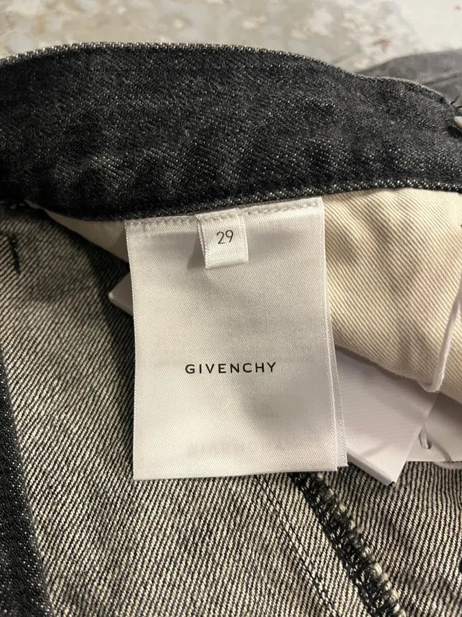 AW2023 Givenchy Distressed Grey Japanese Denim Jeans (S/M) DodiLVN 9