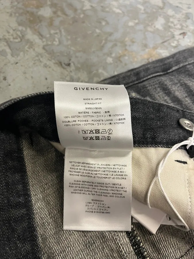 AW2023 Givenchy Distressed Grey Japanese Denim Jeans (S/M) DodiLVN 10