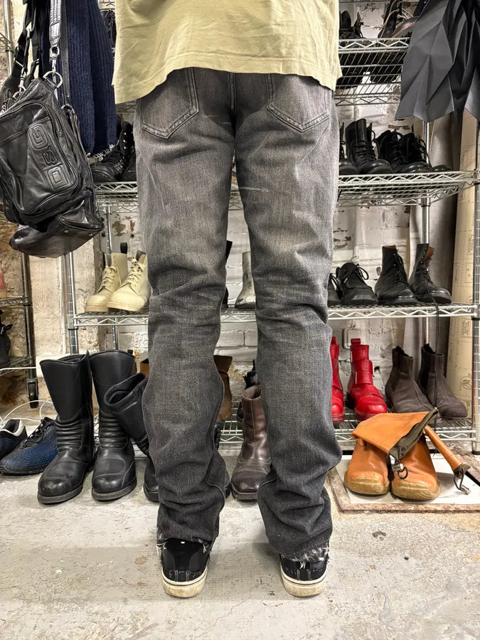AW2023 Givenchy Distressed Grey Japanese Denim Jeans (S/M) DodiLVN 3