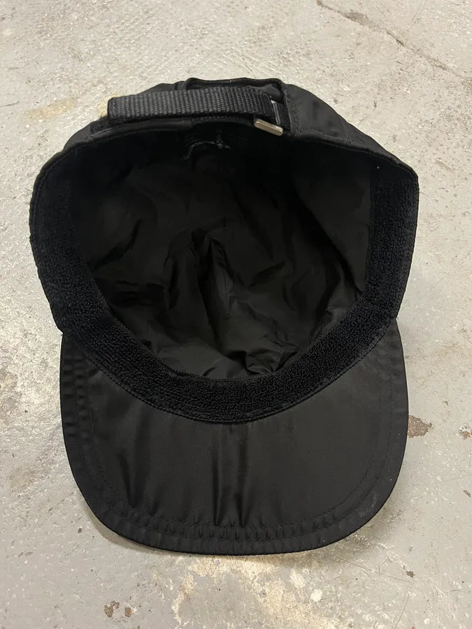 2000s Prada Linea Rossa Black Nylon Cap (OS) qblhshs 5