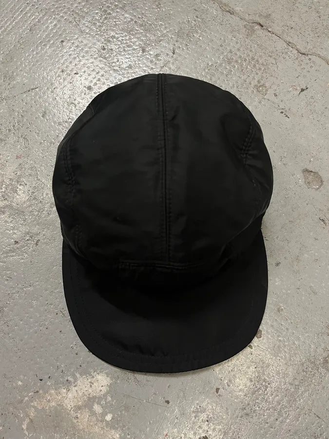 2000s Prada Linea Rossa Black Nylon Cap (OS) qblhshs 4