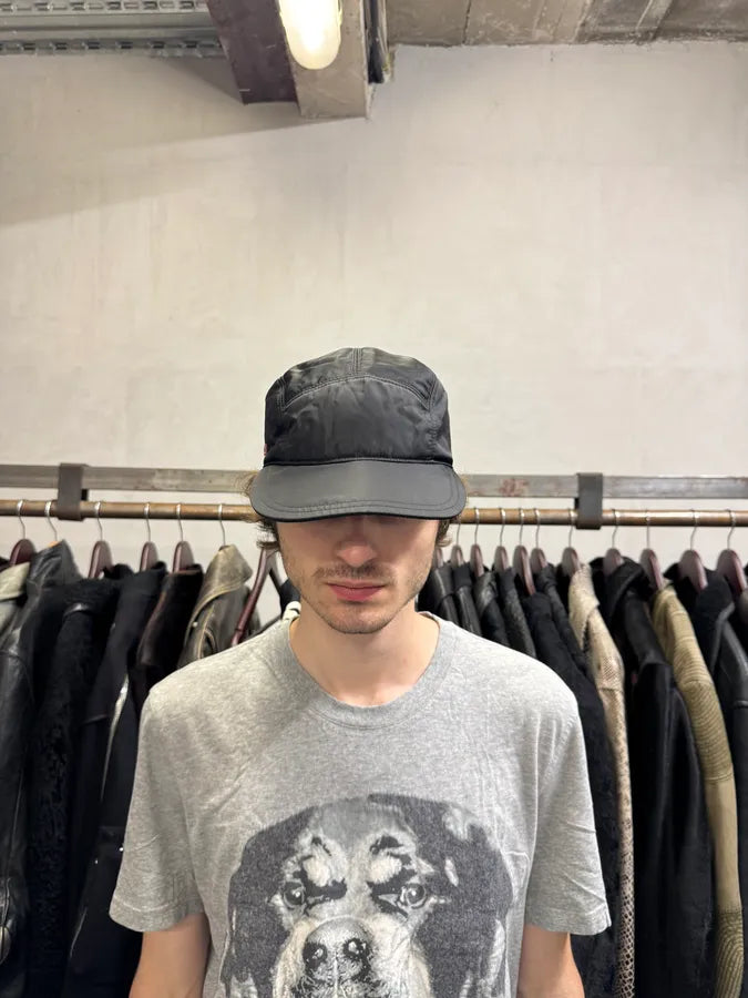 2000s Prada Linea Rossa Black Nylon Cap (OS) qblhshs 1