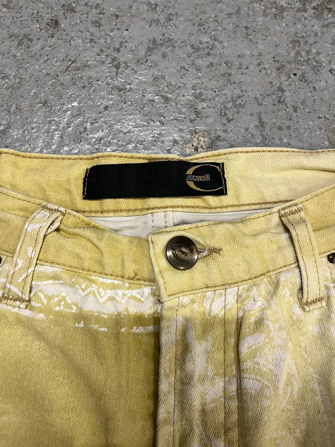 AW2003 Cavalli Light Yellow Astro World Tribal Pants (S) lbmyxIf 7