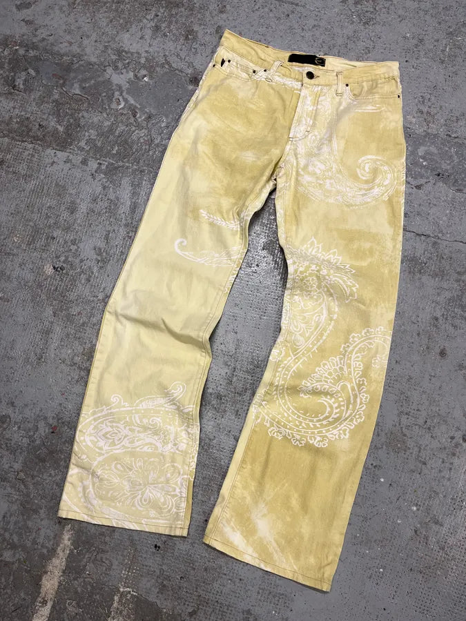 AW2003 Cavalli Light Yellow Astro World Tribal Pants (S) lbmyxIf 4