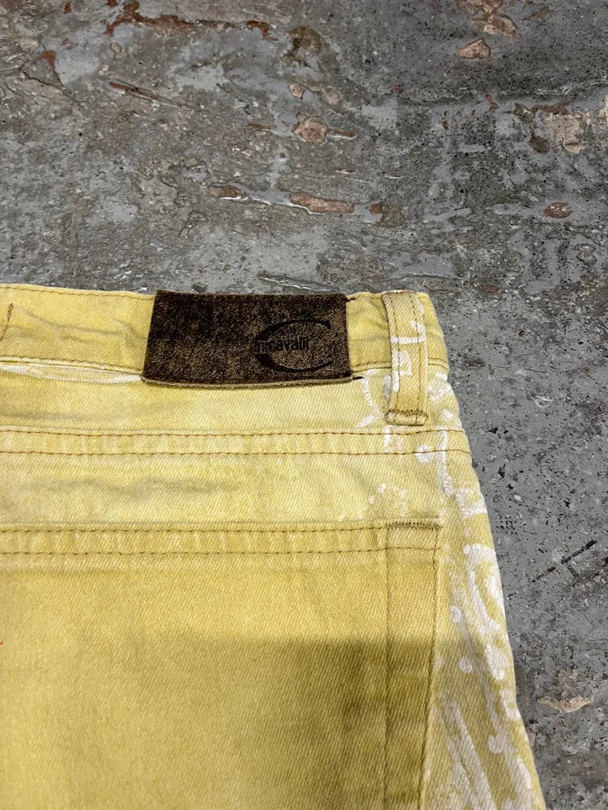 AW2003 Cavalli Light Yellow Astro World Tribal Pants (S) lbmyxIf 8