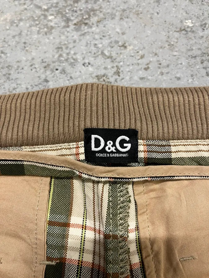 AW2004 Dolce & Gabbana Green Tartan Cargo Shorts (M) SBsLeRp 7