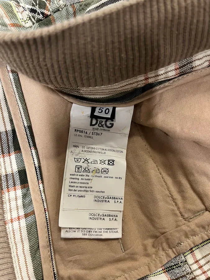AW2004 Dolce & Gabbana Green Tartan Cargo Shorts (M) SBsLeRp 8