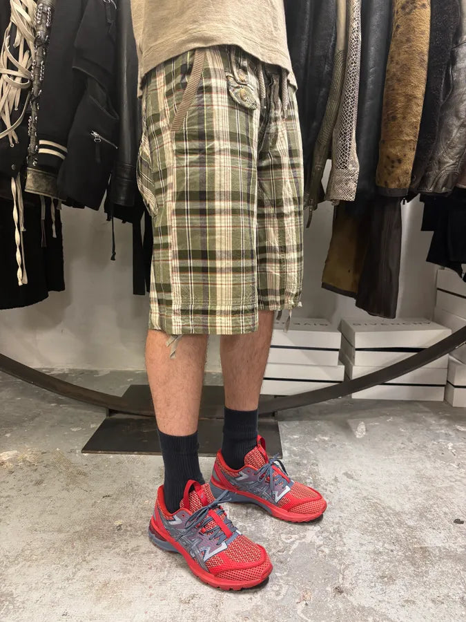 AW2004 Dolce & Gabbana Green Tartan Cargo Shorts (M) SBsLeRp 1