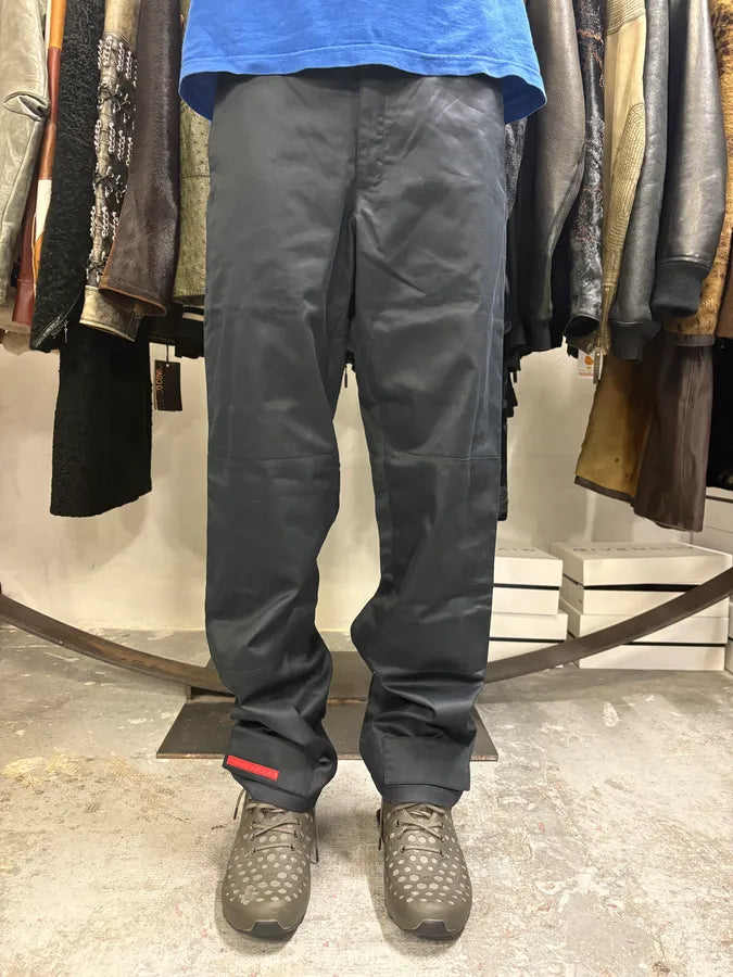 2000s Prada Linea Rossa Padded Nylon Navy Pants (M) rapQDmD 1
