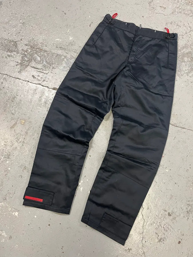 2000s Prada Linea Rossa Padded Nylon Navy Pants (M) rapQDmD 4