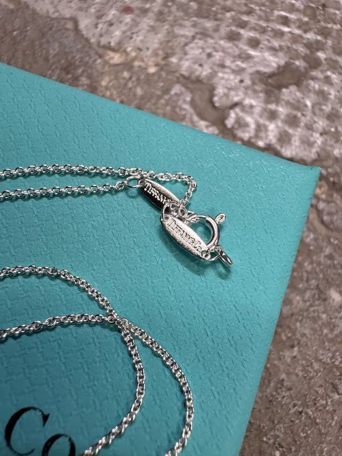 Tiffany & Co. Infinity Cross Silver Pendant Necklace lXTQQuW 4