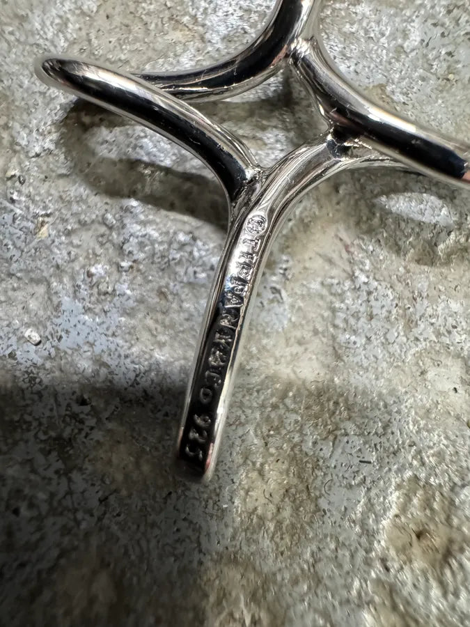 Tiffany & Co. Infinity Cross Silver Pendant Necklace lXTQQuW 6