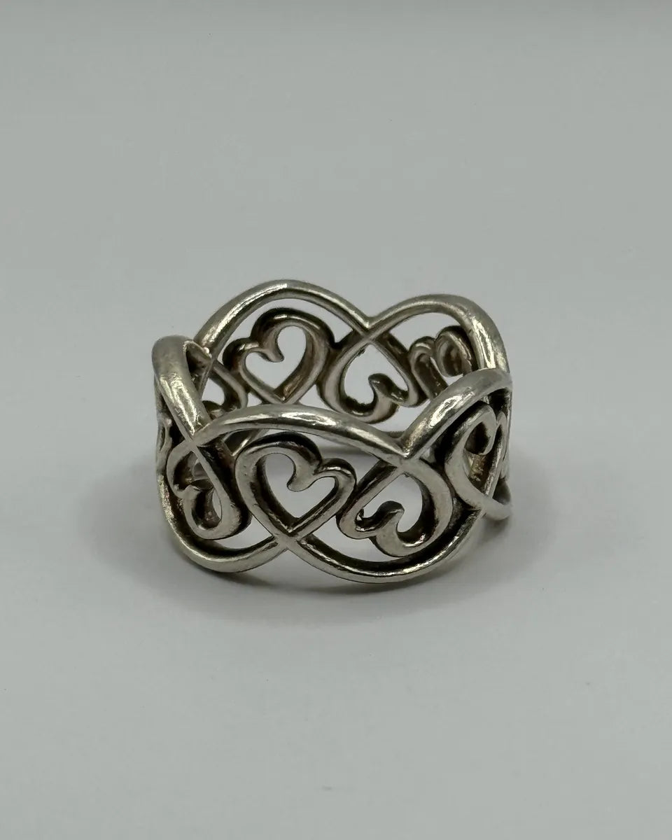 Tiffany & Co. Love Hearts Silver 925 Ring (OS) BRMIAQi 0