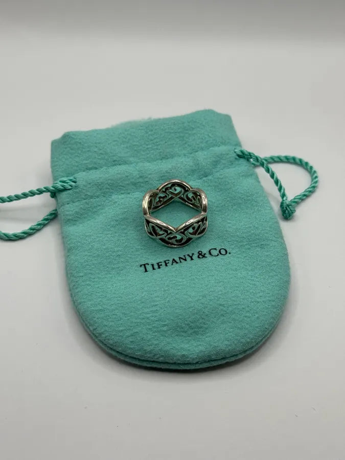 Tiffany & Co. Love Hearts Silver 925 Ring (OS) BRMIAQi 8