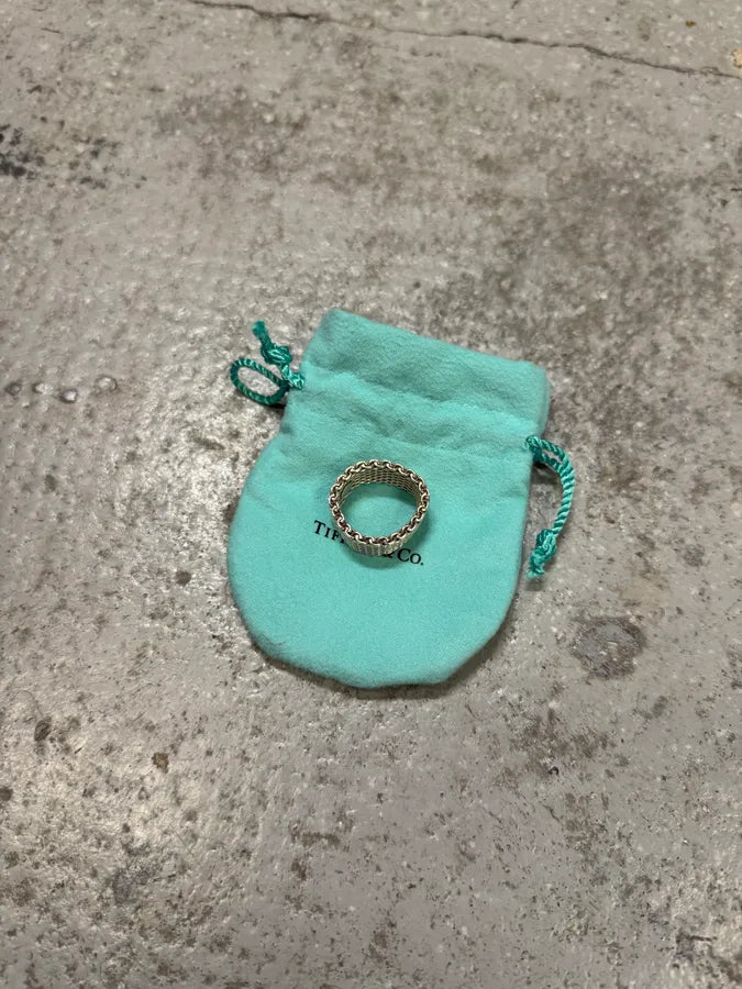 Tiffany & Co. Somerset Mesh Silver 925 Ring (OS) KAKuWwd 1