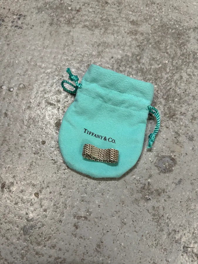 Tiffany & Co. Somerset Mesh Silver 925 Ring (OS) KAKuWwd 2