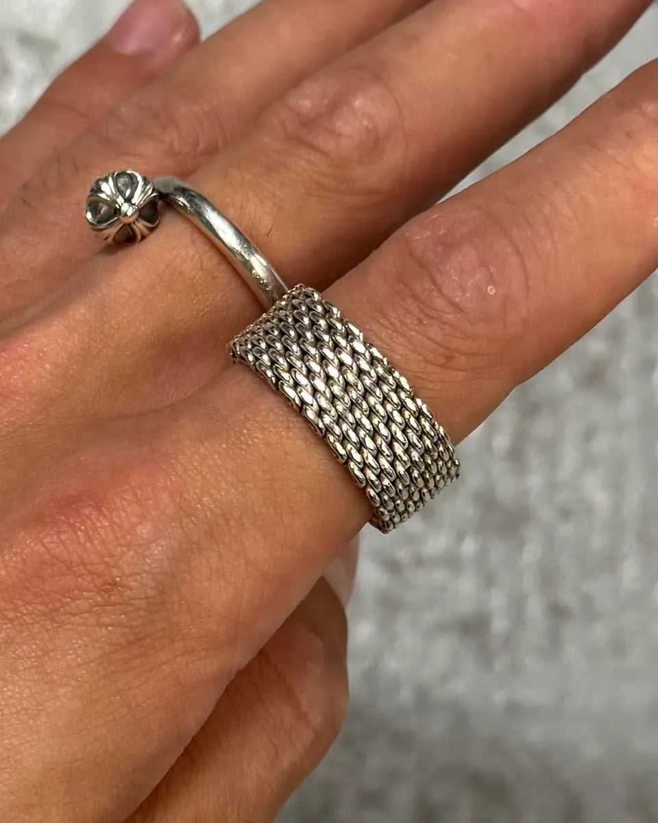 Tiffany & Co. Somerset Mesh Silver 925 Ring (OS) KAKuWwd 3