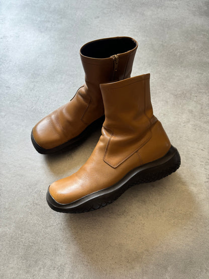 FW1999 Prada Camel Premium Leather Boots (40) - 6