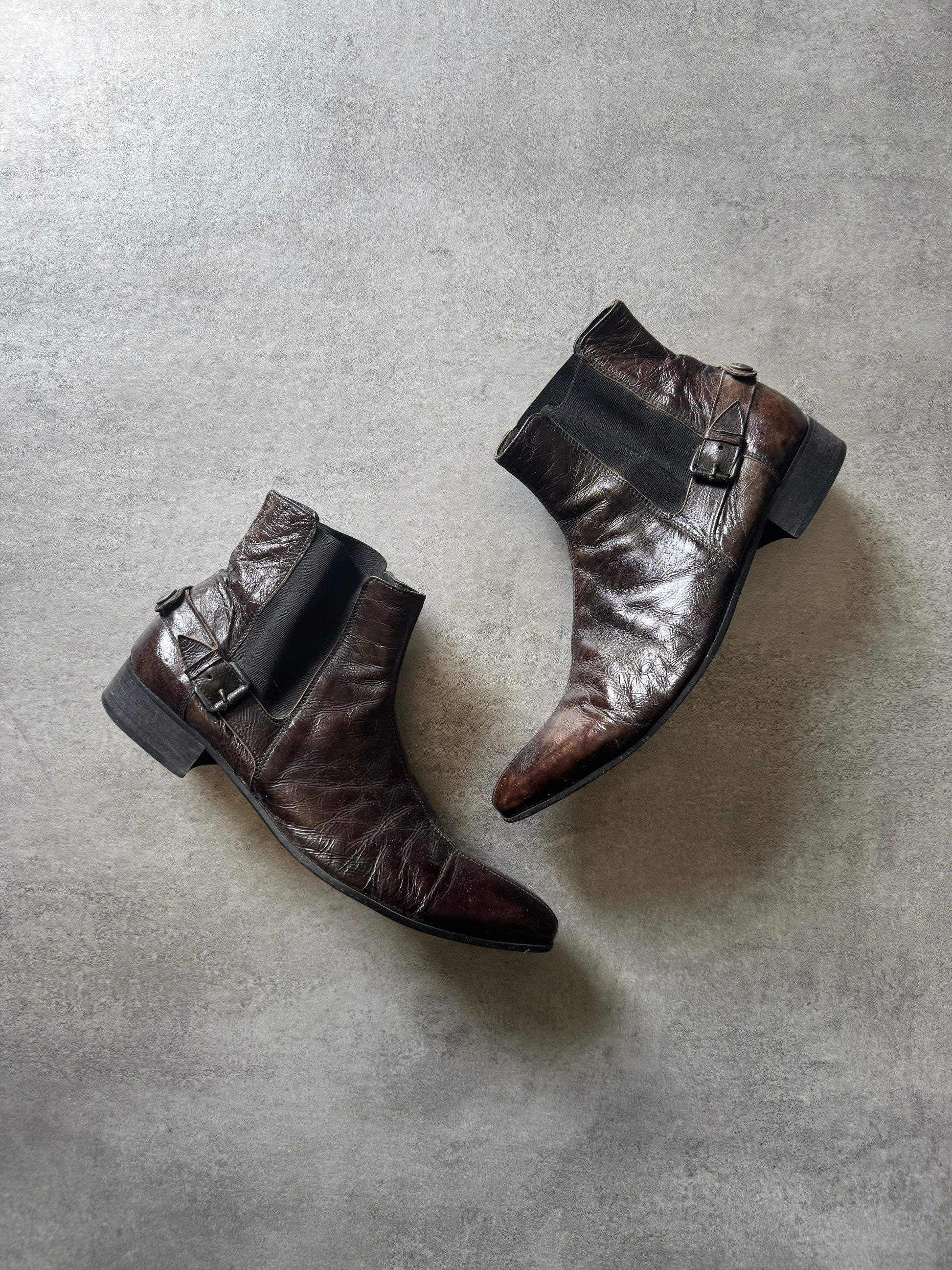 Cavalli Brown Western Cow-Boy Leather Boots (42) - 9