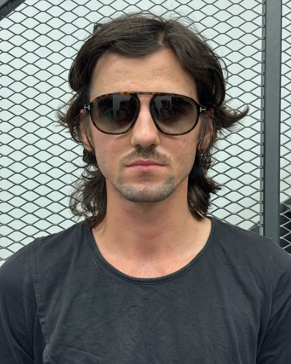 Tom Ford Brown Acetate Aviator Sunglasses bLeJMAC 1