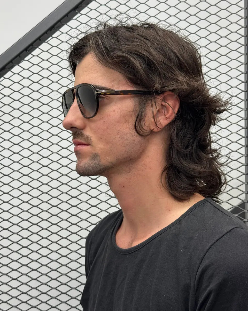 Tom Ford Brown Acetate Aviator Sunglasses bLeJMAC 2