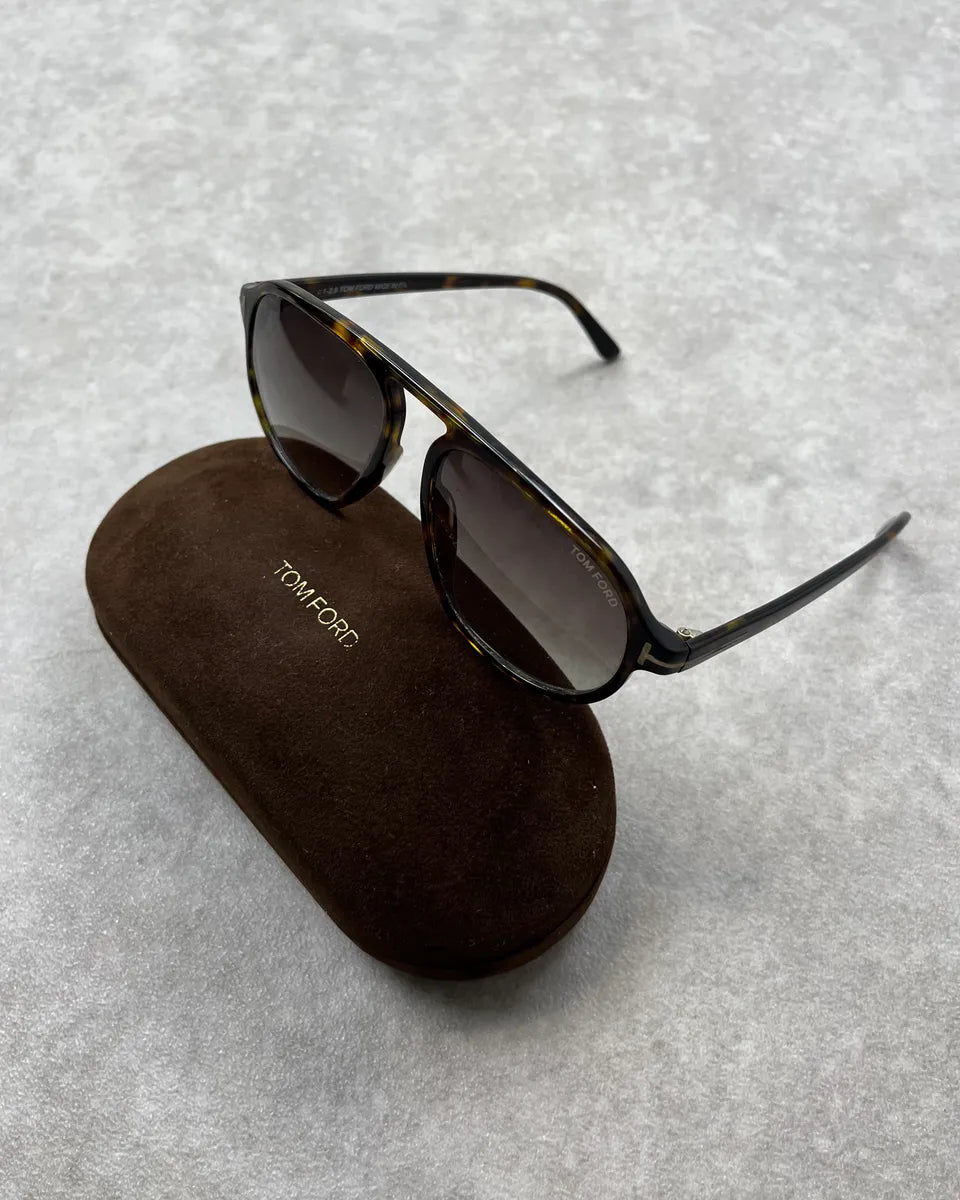Tom Ford Brown Acetate Aviator Sunglasses bLeJMAC 3