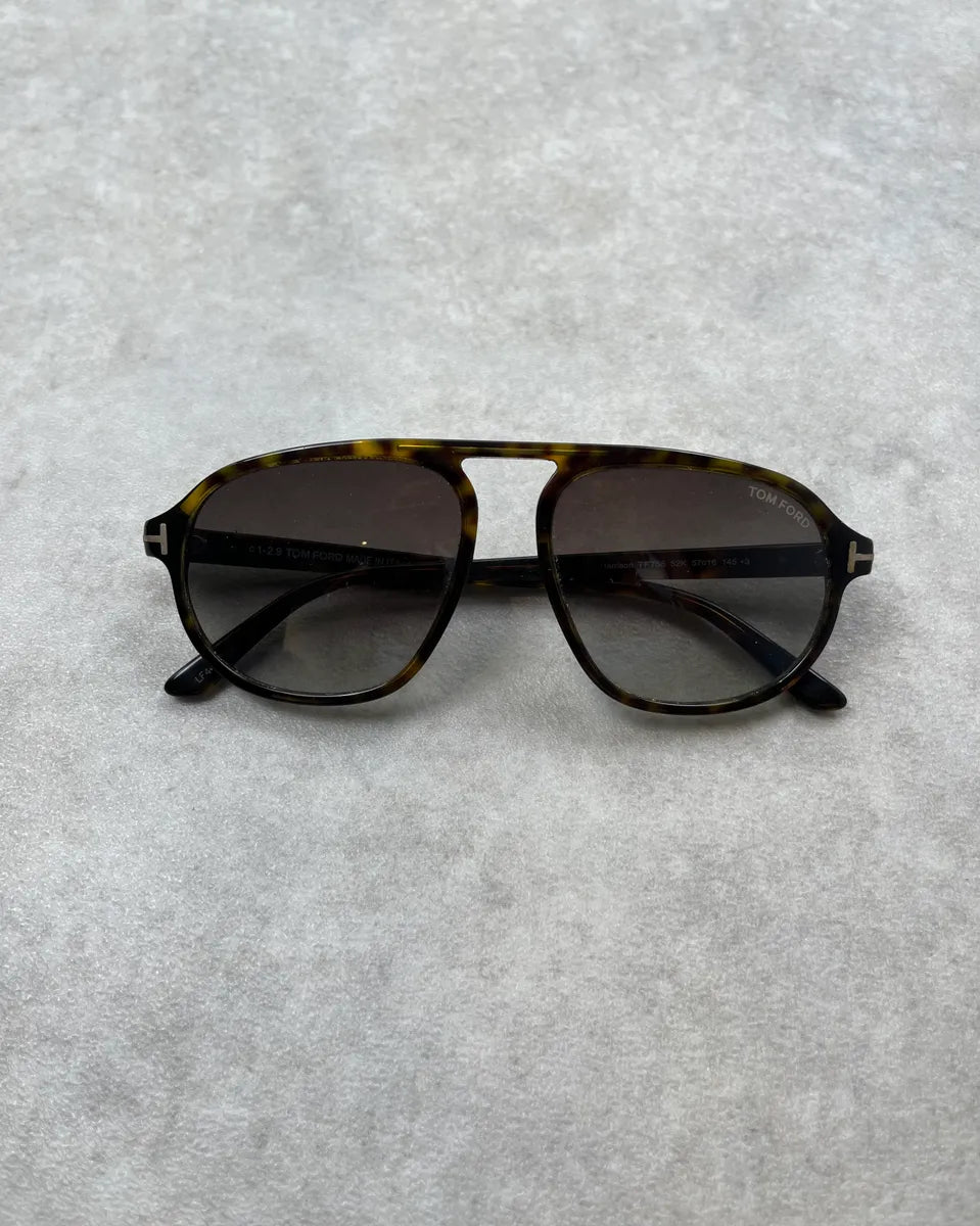 Tom Ford Brown Acetate Aviator Sunglasses bLeJMAC 4