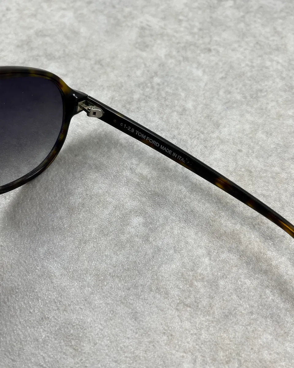 Tom Ford Brown Acetate Aviator Sunglasses bLeJMAC 6