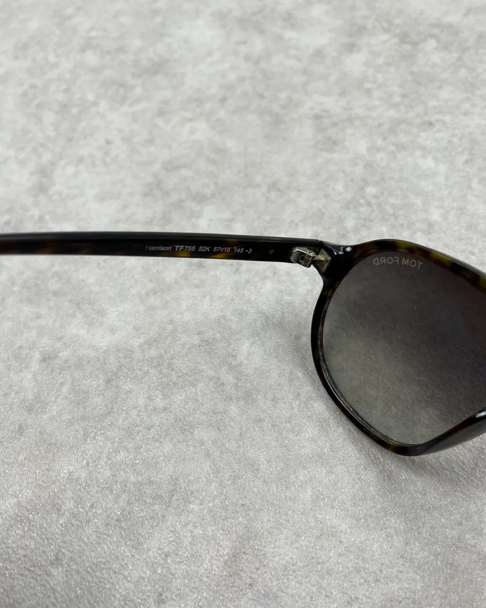 Tom Ford Brown Acetate Aviator Sunglasses bLeJMAC 7