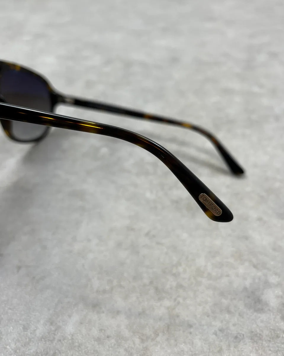 Tom Ford Brown Acetate Aviator Sunglasses bLeJMAC 8