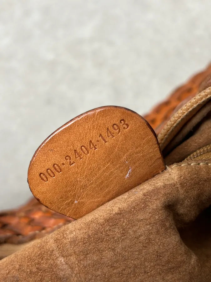 SS2004 Gucci Cognac Woven Leather Bamboo Handle Hobo Bag by Tom Ford AbDxMMx 17
