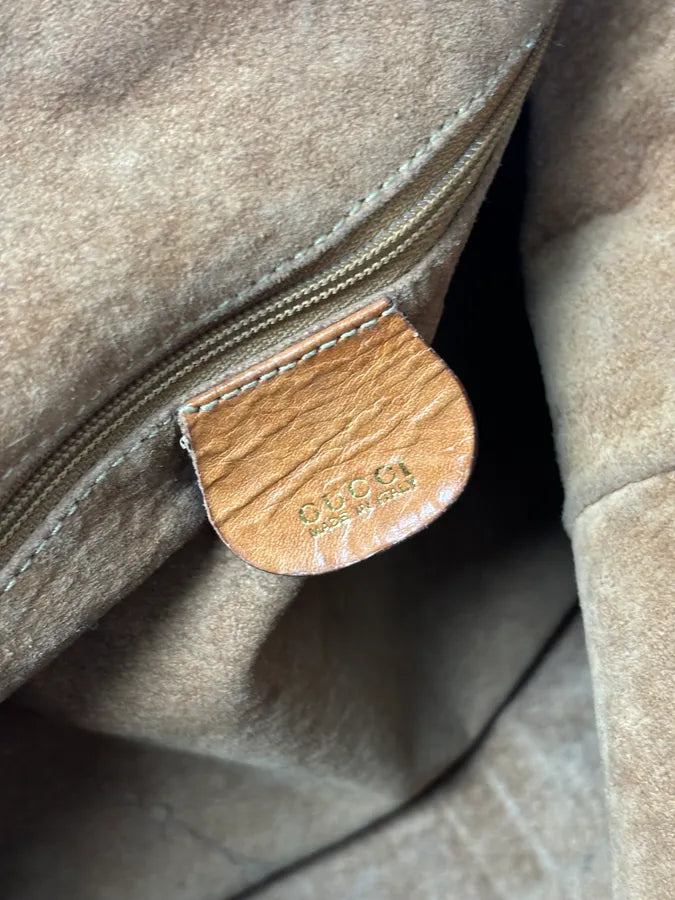 SS2004 Gucci Cognac Woven Leather Bamboo Handle Hobo Bag by Tom Ford AbDxMMx 16